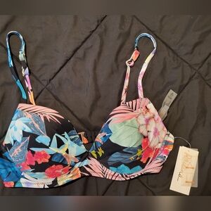 Floral Print Women's Bra